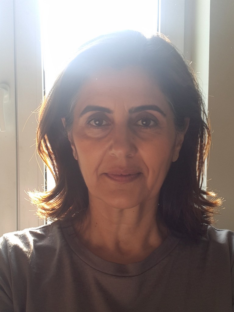 Casual before photo &mdash; an everyday snapshot of a Middle Eastern woman in her early 50s (AI-generated)